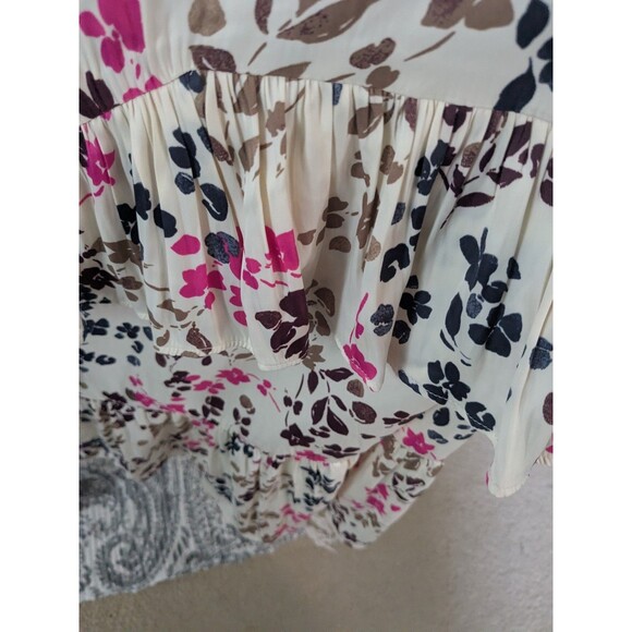 Lane Bryant Dress Womens 24 Multi Floral Boho Chic Flounce Hem Midi Cottagecore - Picture 8 of 16